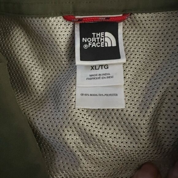 North face men green long sleeve button down shirt xl extra large - Picture 9 of 9